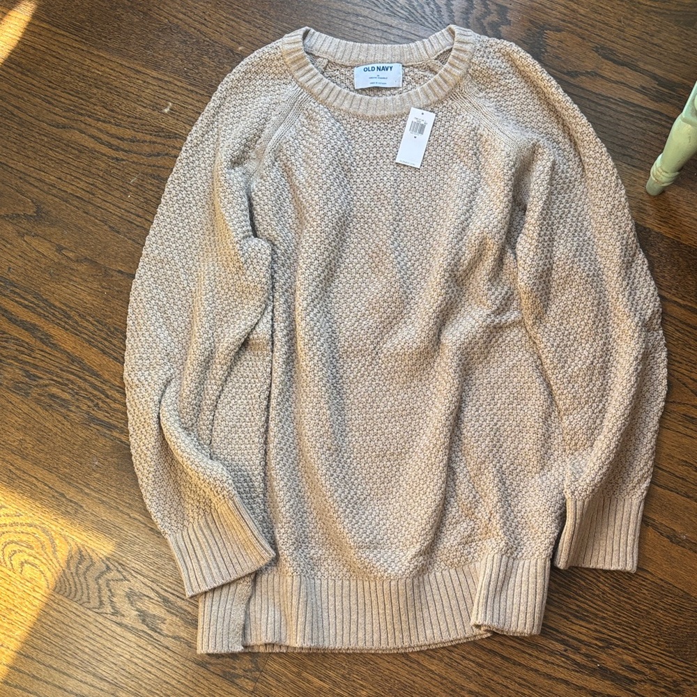 Old Navy womens Tan Crewneck Sweater